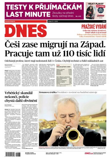 Obálka e-magazínu MF Dnes 15.4.2015