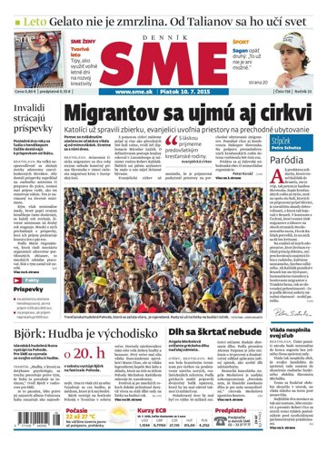 Obálka e-magazínu SME 10.7.2015