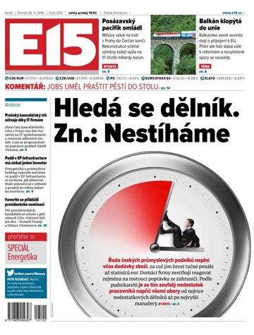 Obálka e-magazínu E15 28.4.2016