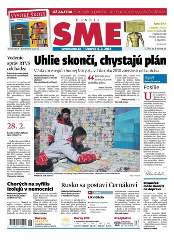 Obálka e-magazínu SME 6.2.2018