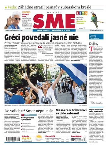 Obálka e-magazínu SME 6.7.2015