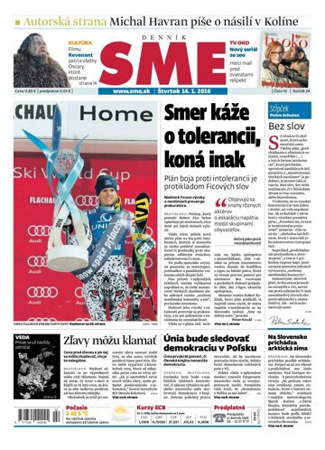 Obálka e-magazínu SME 14.1.2016