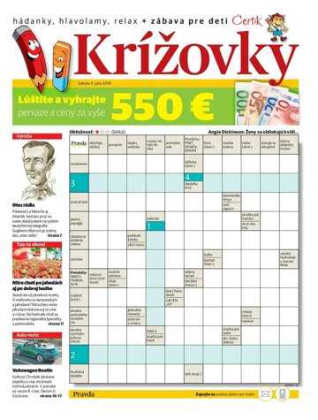 Obálka e-magazínu Krížovky 4. 6. 2016