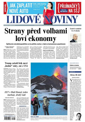 Obálka e-magazínu Lidové noviny 2.3.2017