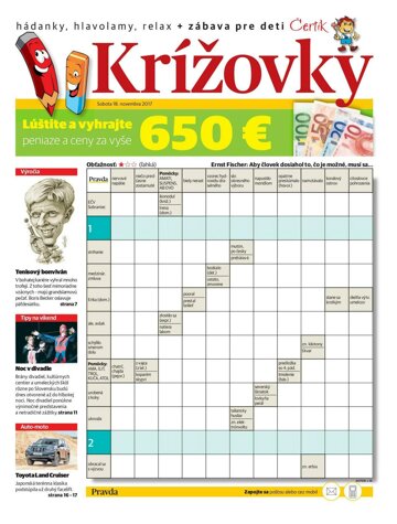 Obálka e-magazínu Krížovky 18.11.2017