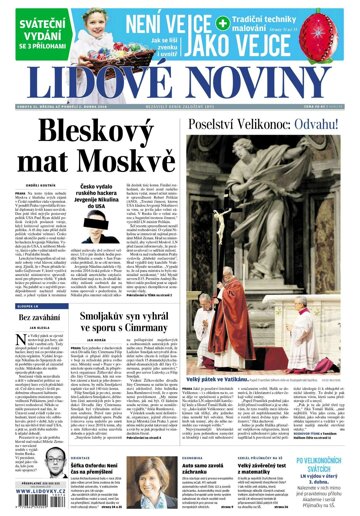 Obálka e-magazínu Lidové noviny 31.3.2018