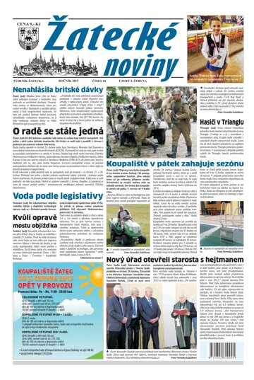 Obálka e-magazínu Žatecké noviny 22/2015