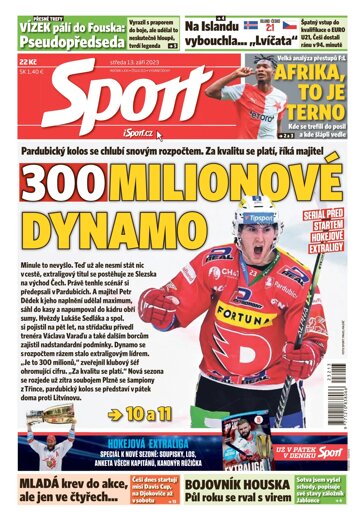 Obálka e-magazínu Sport 13.9.2023