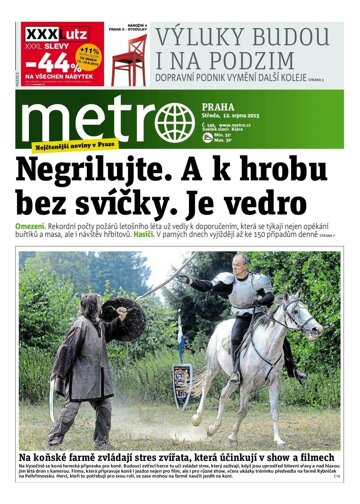 Obálka e-magazínu deník METRO 12.8.2015