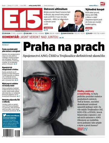 Obálka e-magazínu E15 11.11.2015