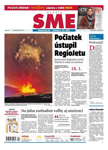 Obálka e-magazínu SME 5.12.2015