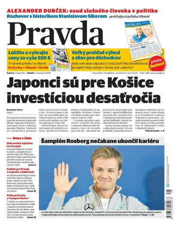 Obálka e-magazínu Pravda 3. 12. 2016