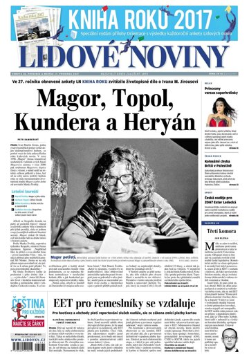 Obálka e-magazínu Lidové noviny 16.12.2017