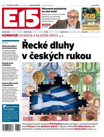 Obálka e-magazínu E15 6.8.2018