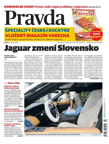 Obálka e-magazínu Pravda 26.10.2018