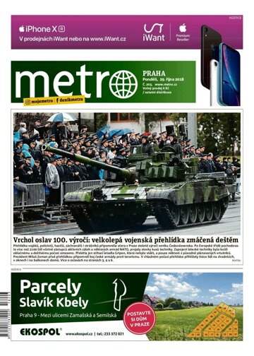 Obálka e-magazínu deník METRO 29.10.2018