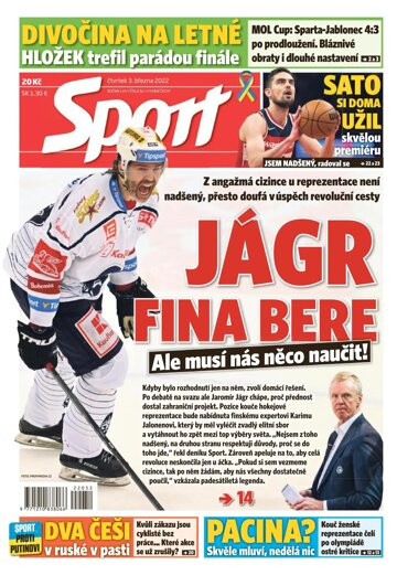 Obálka e-magazínu Sport 3.3.2022