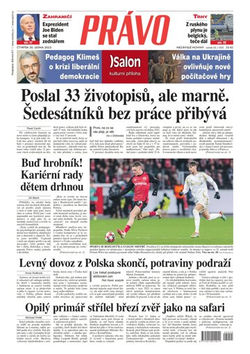 Obálka e-magazínu Deník Právo 30.1.2025