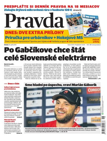 Obálka e-magazínu Pravda 29. 4. 2015