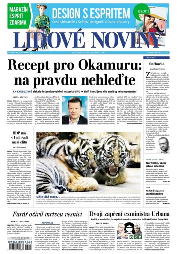 Obálka e-magazínu Lidové noviny 15.11.2017