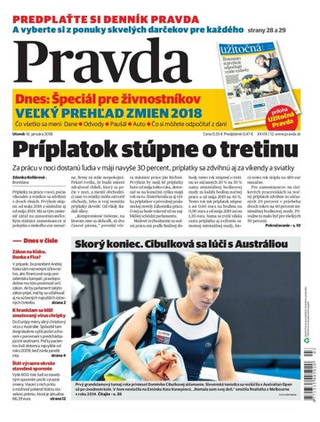 Obálka e-magazínu Pravda 16. 1. 2018