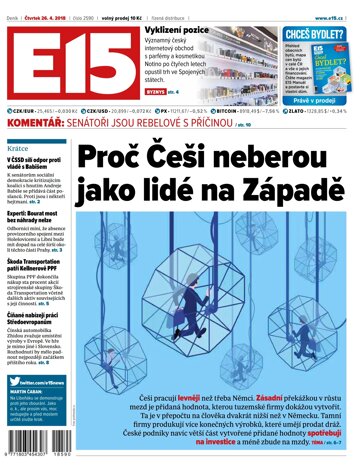 Obálka e-magazínu E15 26.4.2018