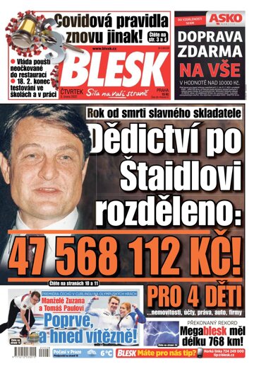 Obálka e-magazínu Blesk 3.2.2022