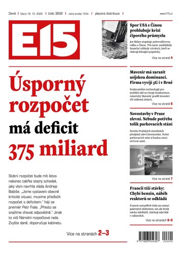 Obálka e-magazínu E15 18.10.2022