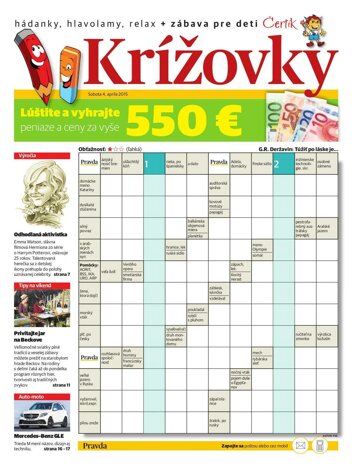 Obálka e-magazínu Krížovky 4. 4. 2015