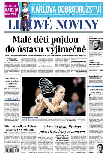 Obálka e-magazínu Lidové noviny 18.4.2016