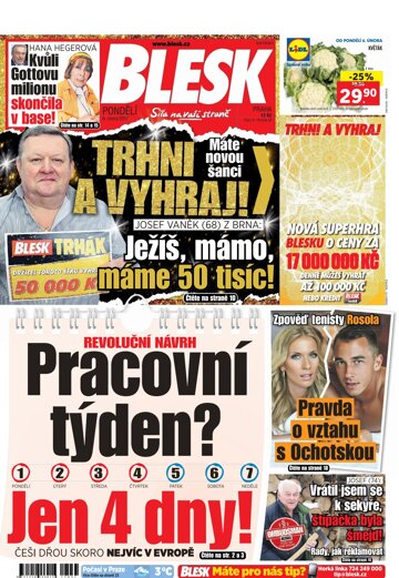 Obálka e-magazínu Blesk 6.2.2017