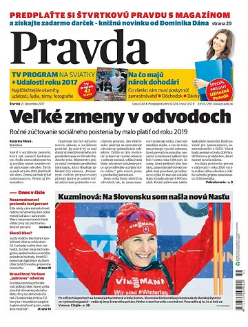 Obálka e-magazínu Pravda 21.12.2017