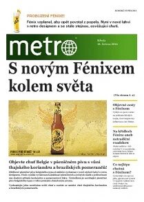 Obálka e-magazínu deník METRO 18.6.2014