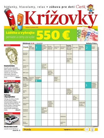 Obálka e-magazínu Krížovky 31.1.2015