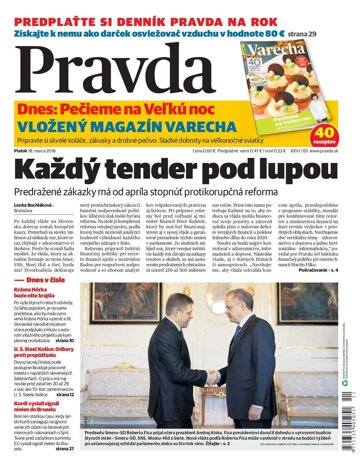 Obálka e-magazínu Pravda 18. 3. 2016