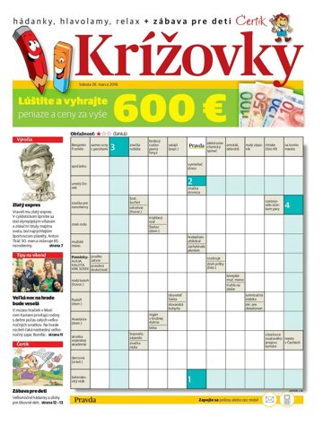 Obálka e-magazínu Krížovky 26. 3. 2016