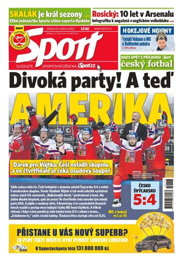 Obálka e-magazínu Sport 18.5.2016