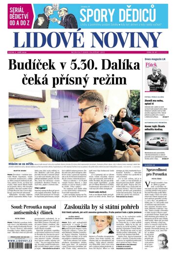 Obálka e-magazínu Lidové noviny 2.9.2016