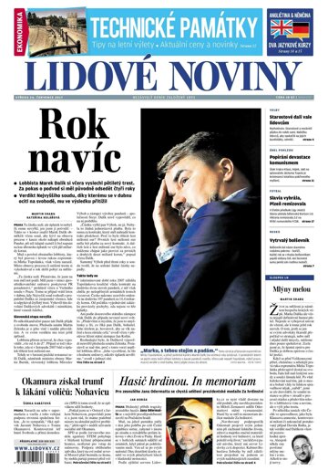 Obálka e-magazínu Lidové noviny 26.7.2017