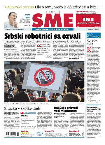 Obálka e-magazínu SME 19.12.2017