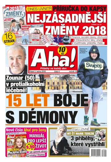 Obálka e-magazínu AHA! 5.1.2018