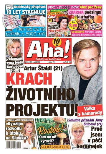 Obálka e-magazínu AHA! 11.9.2018