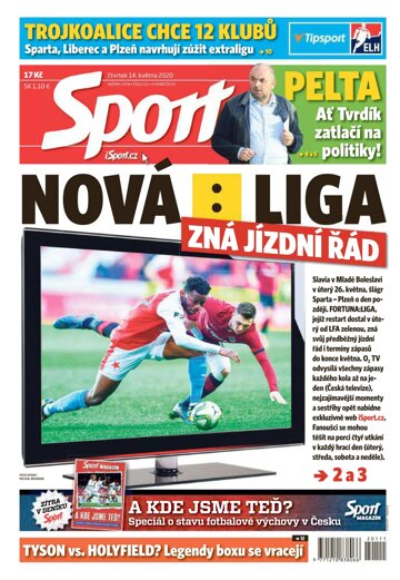 Obálka e-magazínu Sport 14.5.2020