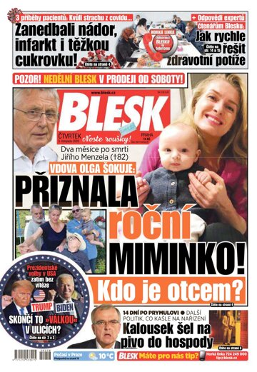 Obálka e-magazínu Blesk 5.11.2020