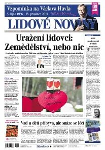 Obálka e-magazínu Lidové noviny 19.12.2013