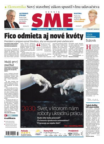 Obálka e-magazínu SME 8.9.2015