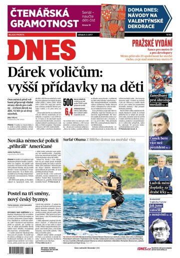 Obálka e-magazínu MF Dnes 8.2.2017