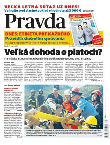 Obálka e-magazínu Pravda 23.8.2017