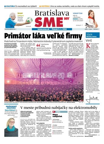 Obálka e-magazínu SME MY Bratislava 1/5/2018