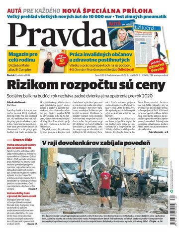 Obálka e-magazínu Pravda 11. 10. 2018